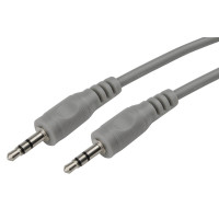 AUX кабель Jack 3.5 мм - 0.5 м сірий AWM 110-05