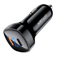 Автомобільний зарядний пристрій ACEFAST B4 digital display 66W (USB-C+USB-A)
