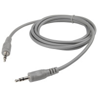 AUX кабель Jack 3.5 мм - 1.5 м сірий AWM 110-08
