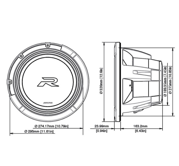 Сабвуфер Alpine R2-W12D4