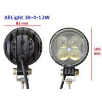 Світлодіодна фара дальнього світла AllLight JR-4-12W 4chip EPISTAR 9-30V