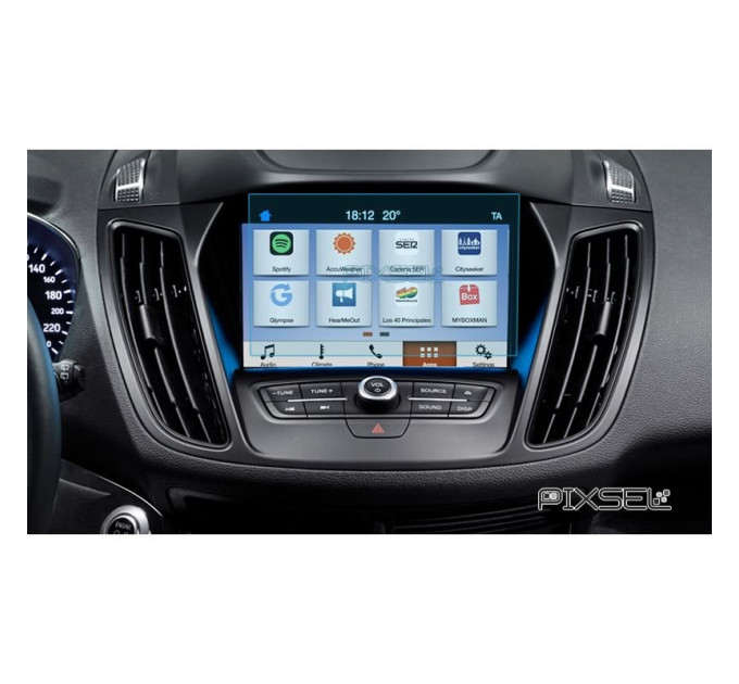 Захисне скло на монітор Ford Kuga 2017-2019 (глянсове) Pixsel FORD-2563-H