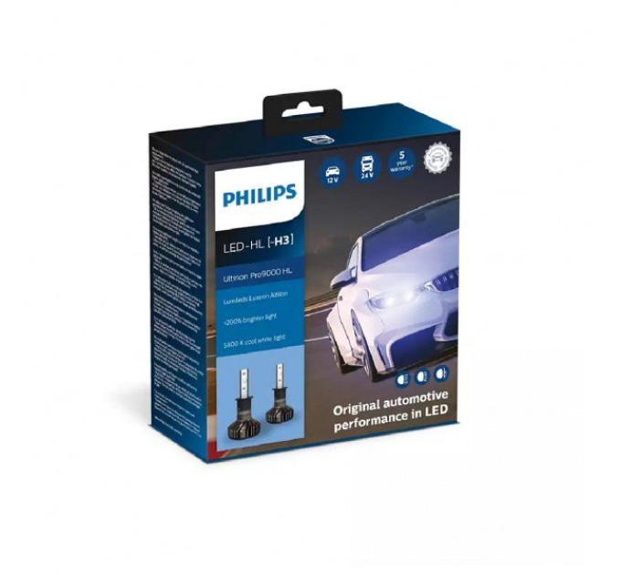 Світлодіодні лампи Philips Ultinon Pro9000 H3 11336U90CWX2 +250% 12/24V