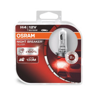 Комплект галогенних ламп OSRAM Night Breaker Silver 64193NBS-HCB H4 60/55W 12V P43t