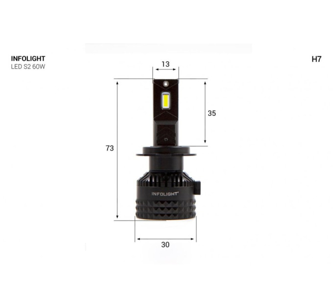 Світлодіодні лампи Infolight S2 H7 60W