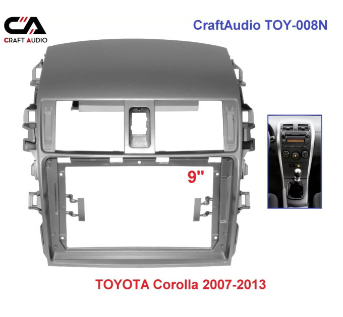 Рамка перехідна CraftAudio TOY-008N TOYOTA Corolla 2007-2013 9
