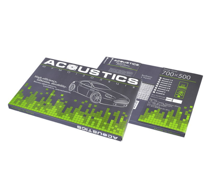 Шумоізоляція Acoustics Alumat 700x500x4