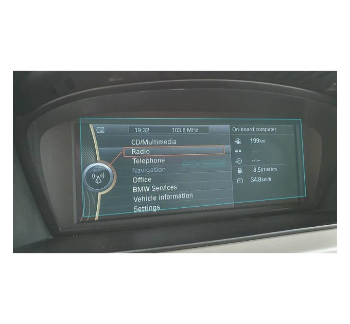 Захисне скло на монітор BMW 3 8 2006-2011 (E90) (глянсове) Pixsel BMW-2500-H