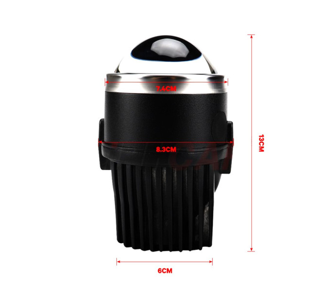 Світлодіодна лінза Bi-LED Cyclone LED FOG 2.5" 4300K
