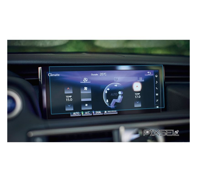 Захисне скло на монітор Lexus IS 2017- (глянсове) Pixsel LE-3192-H