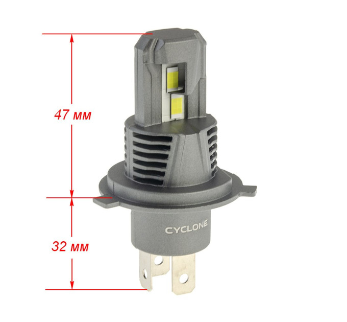 Світлодіодні лампи Cyclone LED H4 H/L 5500K type 43