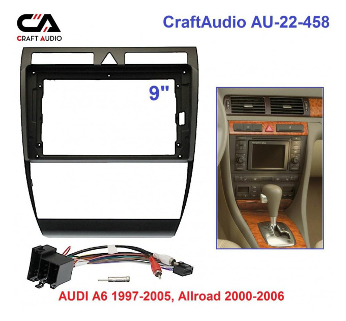 Перехідна рамка CraftAudio АU-22-458 AUDI A6 (4B) 1997-2005 Allroad 2000-2006