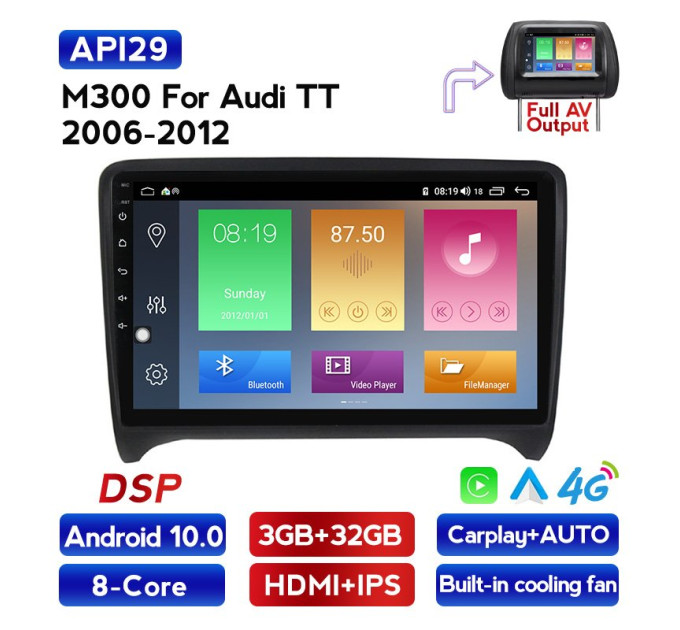 Штатна магнітола ECOBOOST FFT300Q-1024 AUDI TT 2006-2012