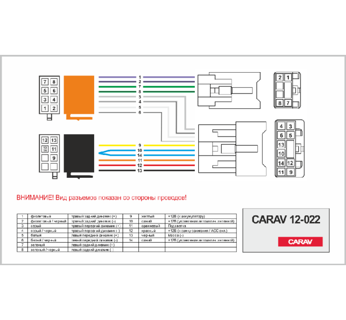 Перехідник ISO Toyota, Daihatsu, Lexus Carav 12-022