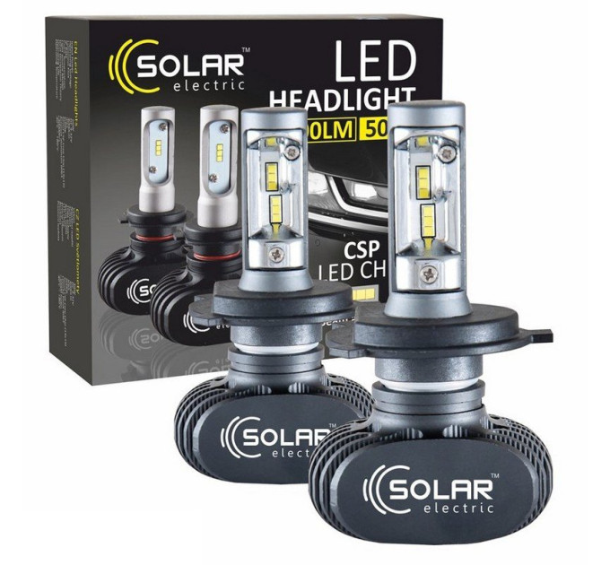 Світлодіодні лампи Solar LED H4 12/24V 6000K 50W Seoul CSP