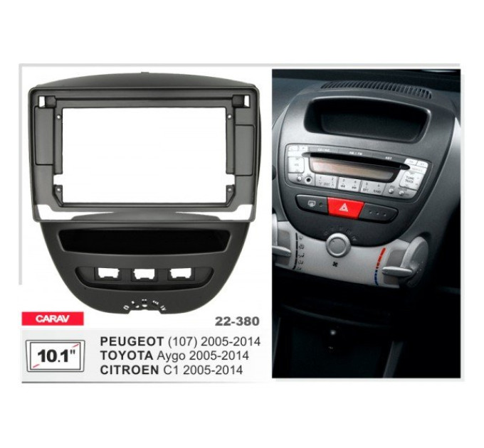 Перехідна рамка Citroen C1, Peugeot 107, Toyota Aygo Carav 22-380