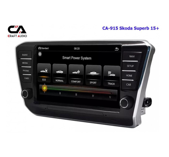 Штатна магнітола CraftAudio CA-915 Skoda Superb 15+