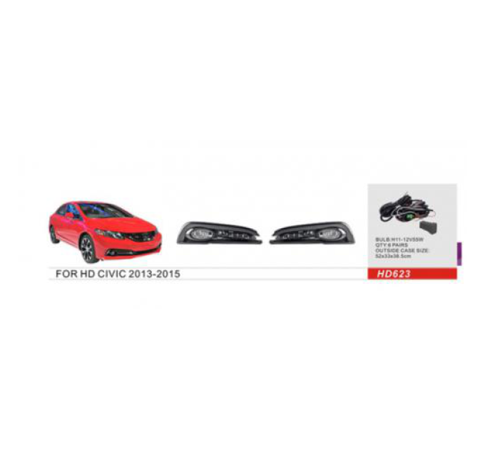 Протитуманні фари Vitol HD-623 Honda Civic 2013-15