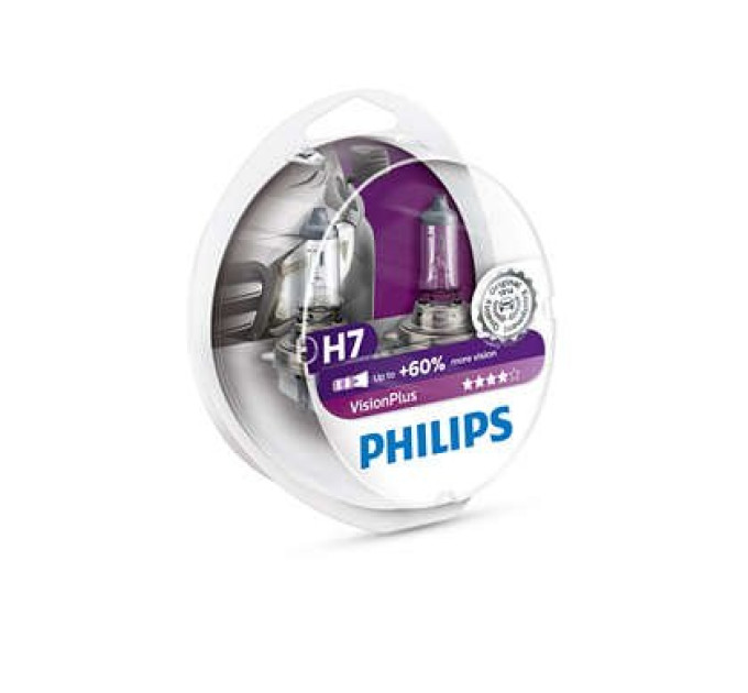 Комплект галогенних ламп Philips VisionPlus 12972VPS2 H7