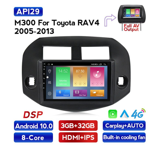 Штатна магнітола ECOBOOST FFT300Q-1085 TOYOTA RAV4 2006-2012