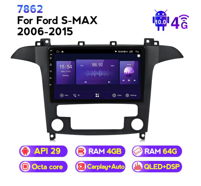 Штатна магнітола ECOBOOST FFT740Q-1332 FORD S-MAX