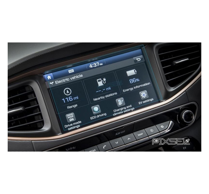 Захисне скло на монітор Hyundai Ioniq 2017-2019 (матове) Pixsel HD-4929-M