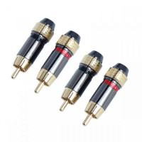 Коннектор RCA Kicx RCA 05C (4 шт, 2 червоні + 2 чорні)