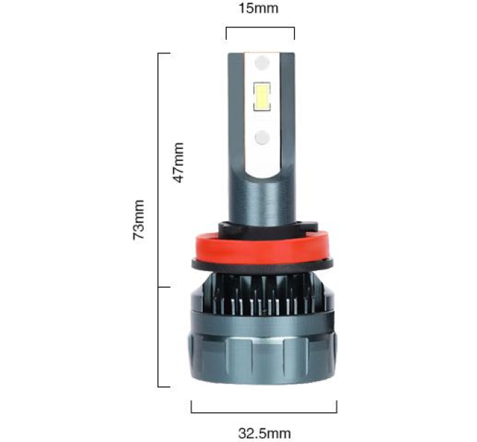 Світлодіодні лампи DriveX ME-03 H11 6000K LED