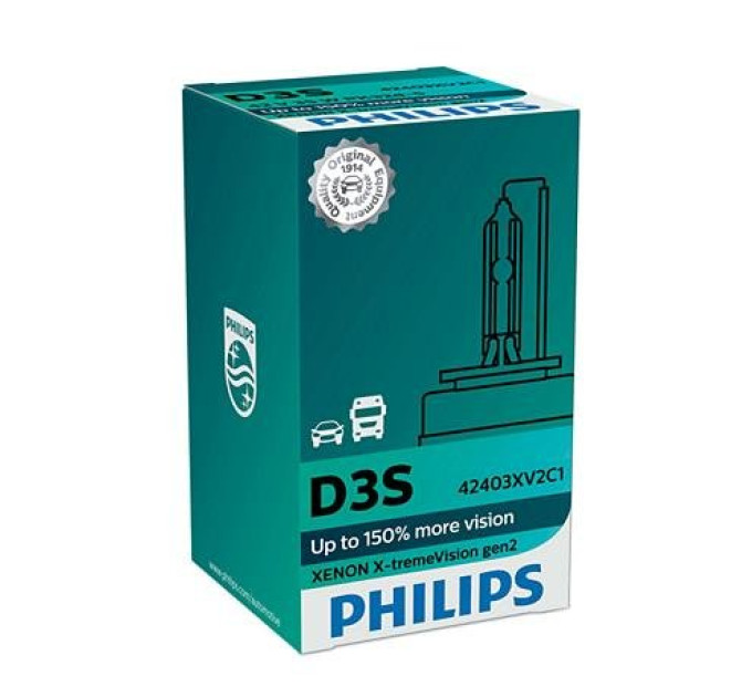 Ксенонова лампа Philips Xenon X-treme Vision gen2 D3S 42403XV2C1