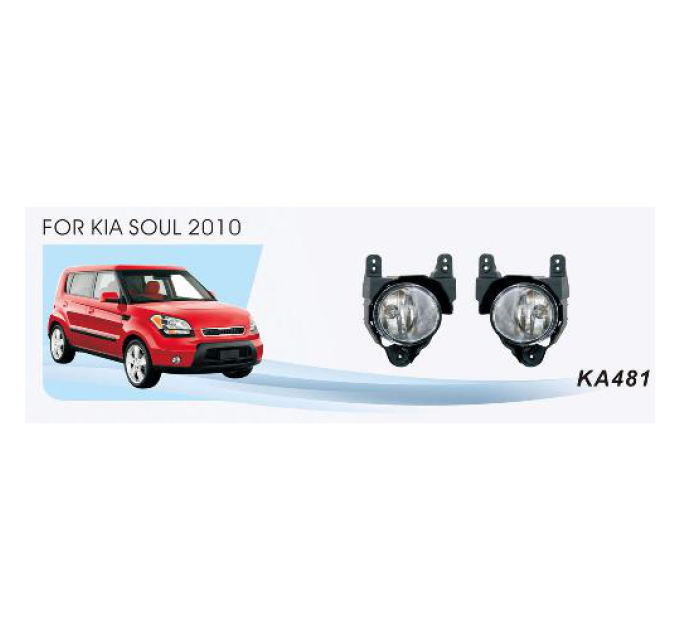 Протитуманні фари Vitol KA-481W KIA Soul 2010-11 ел.проводка