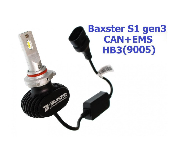 Світлодіодні лампи Baxster S1 gen3 HB3 (9005) 6000K CAN+EMS