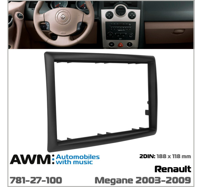 Перехідна рамка Renault Megane II AWM 781-27-100