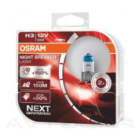 Комплект галогенних ламп OSRAM Night Breaker LASER NG 64151NL-HCB H3 55W 12V Pk22s Комплект галогенних ламп OSRAM Night Breaker LASER NG 64151NL-HCB H3 55W 12V Pk22s