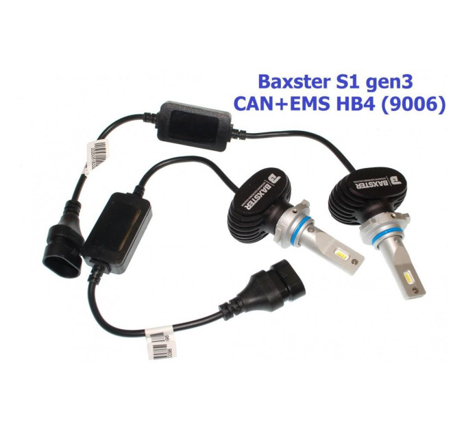 Світлодіодні лампи Baxster S1 gen3 HB4 (9006) 5000K CAN+EMS