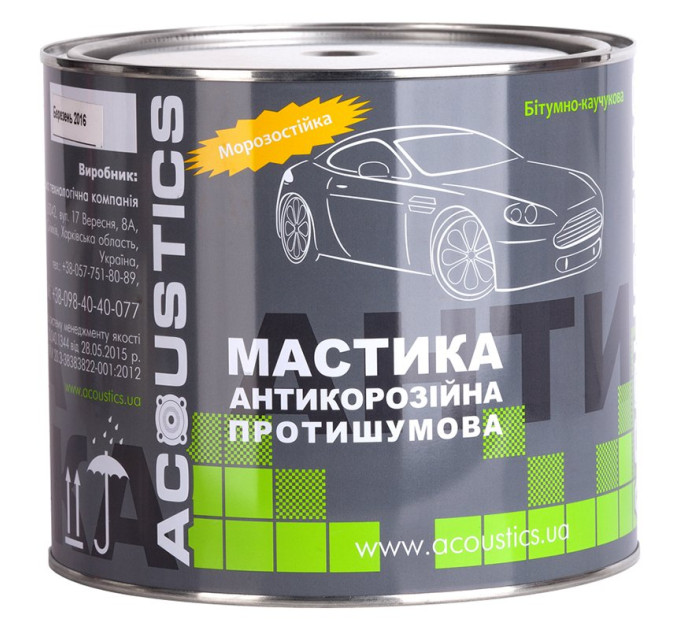 Мастика Acoustics Антикорозія банка 2л