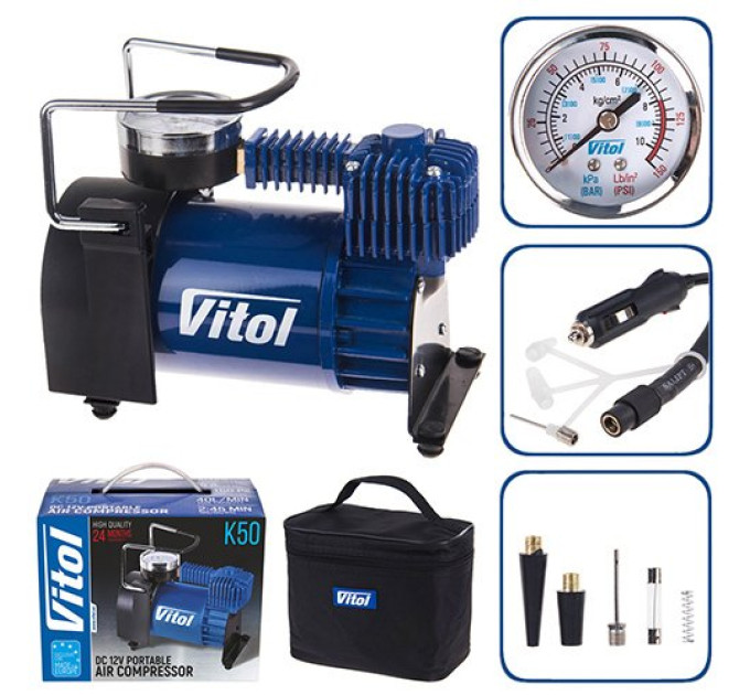 Автомобільний компресор Vitol K-50