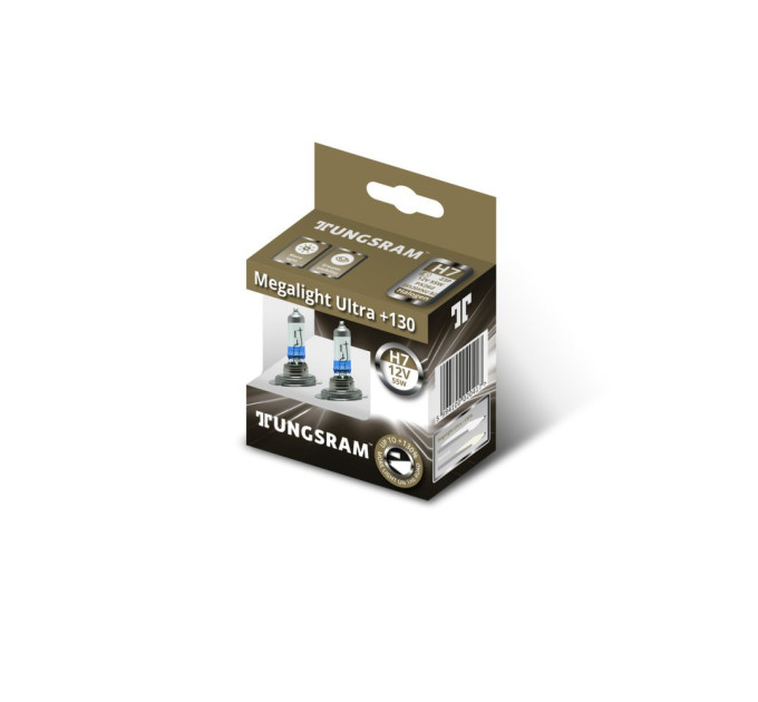 Комплект галогенних ламп Tungsram Megalight Ultra +130% H7 55W 12V