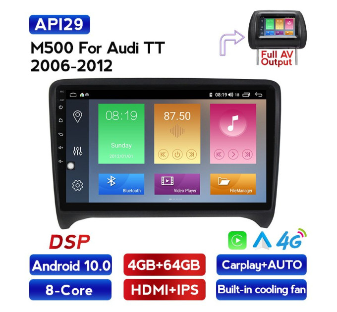 Штатна магнітола ECOBOOST FFT500Q-1024 AUDI TT 2006-2012