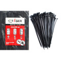 Стяжки Tiger 290мм (100шт) 4,6 мм чорні