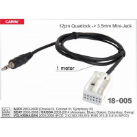 AUX кабель адаптер Volkswagen, Skoda, Audi, Seat Carav 18-005 AUX кабель адаптер Volkswagen, Skoda, Audi, Seat Carav 18-005