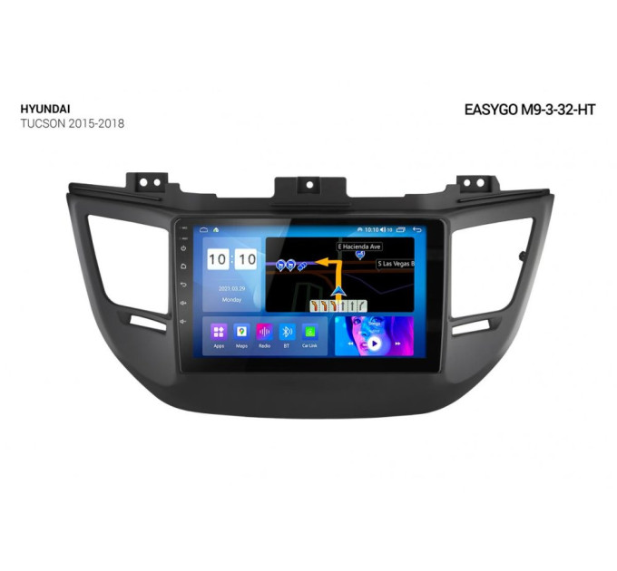 Штатна магнітола EasyGo M9-3-32-HT Hyundai Tucson 2015-2018