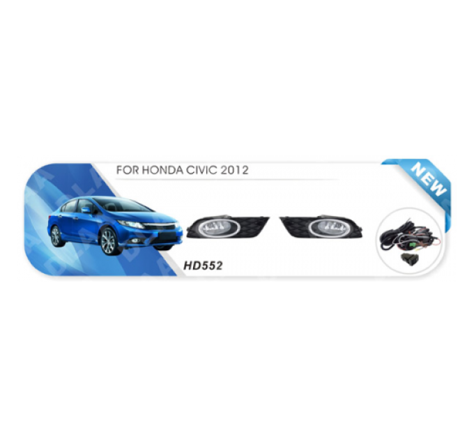 Протитуманні фари Vitol HD-552-W Honda Civic 2012 ел.проводка