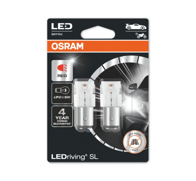 Світлодіодні лампи OSRAM LEDriving SL 7528DRP-02b P21/5W 12V BAY15d RED