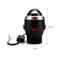 Світлодіодна лінза Bi-LED Cyclone LED FOG 3.0" 4300K