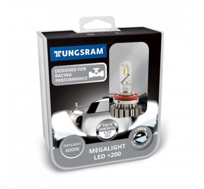 Світлодіодні лампи Tungsram Megalight LED +200 12V H11 24W 6000K