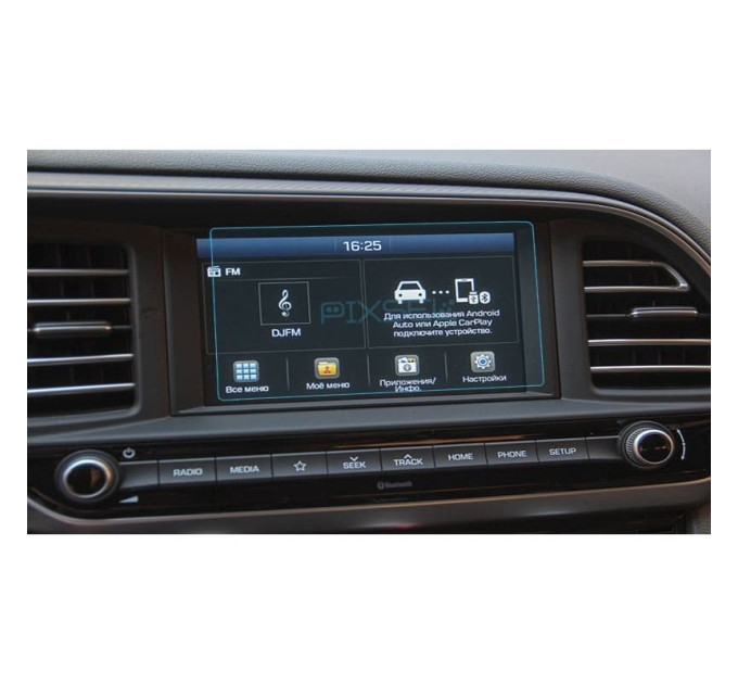 Захисне скло на монітор Hyundai Elantra 2016-2018 (глянсове) Pixsel HD-4772-H
