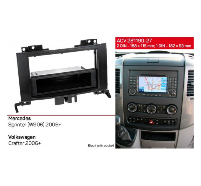 Перехідна рамка Volkswagen Crafter ACV 281190-27