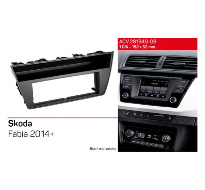 Перехідна рамка Skoda Fabia 2014+ ACV 281340-09