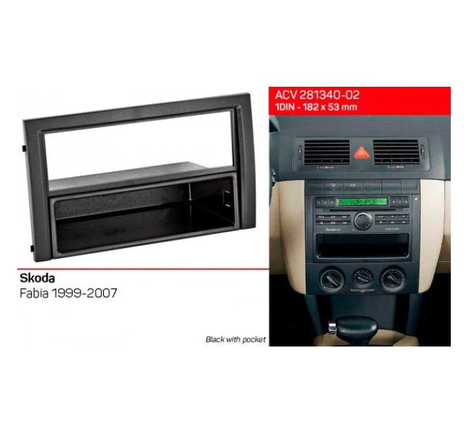 Перехідна рамка Skoda Fabia ACV 281340-02