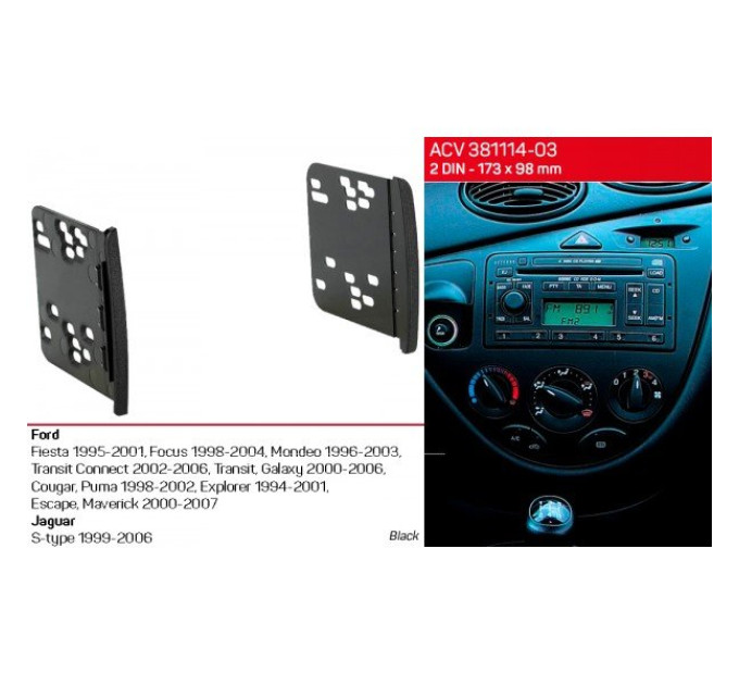 Перехідна рамка Ford Transit, Fiesta, Focus, Galaxy, Mondeo ACV 381114-03